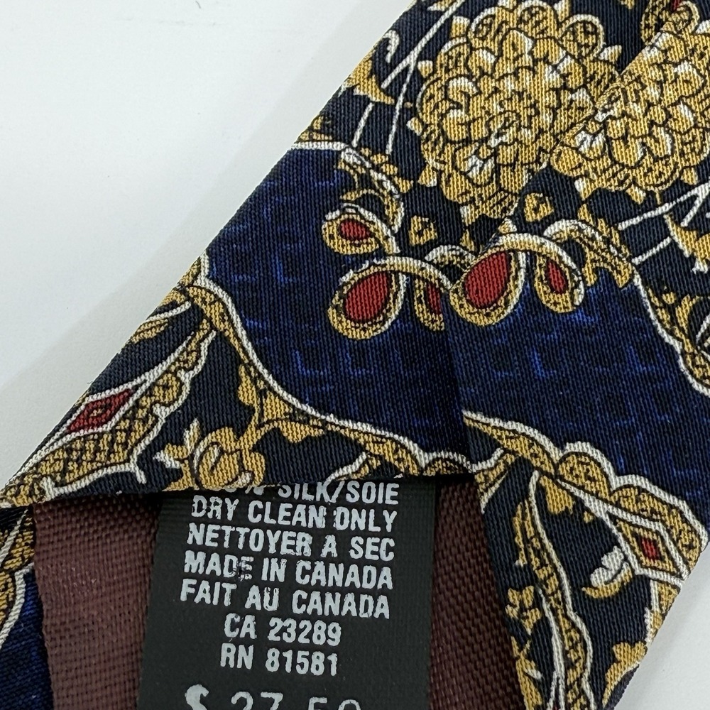 Vintage Christian Dior Cravate Necktie 100% Silk Floral Motif 58" Canada - Picture 4 of 9